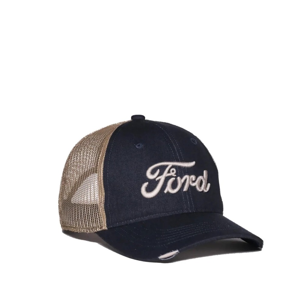 Outdoor Cap Standard Ford Auto Car Frd16a Navy Natural Oatmeal One Size Fits - Picture 2 of 8